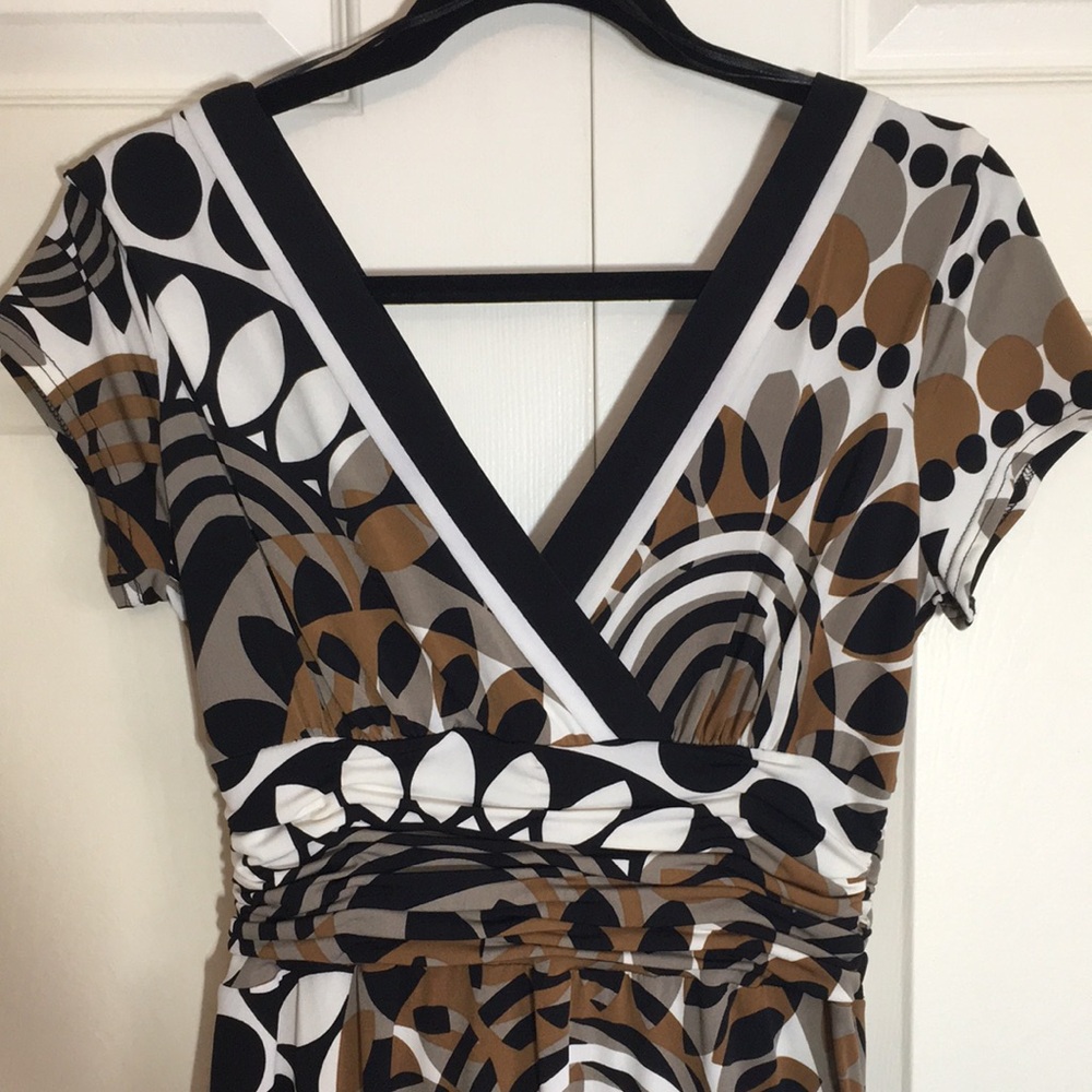 Geometric Print Wrap Top Dress - Size 10P - Picture 2 of 7